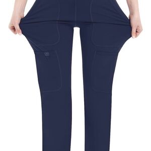 QBK Women's Navy Blue Scrub Pants